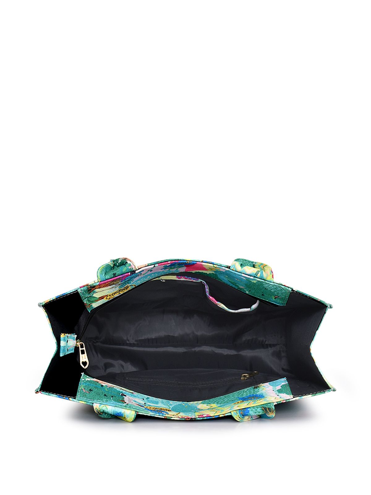Lychee bags Women Printed Canvas green Tote Bag view 2