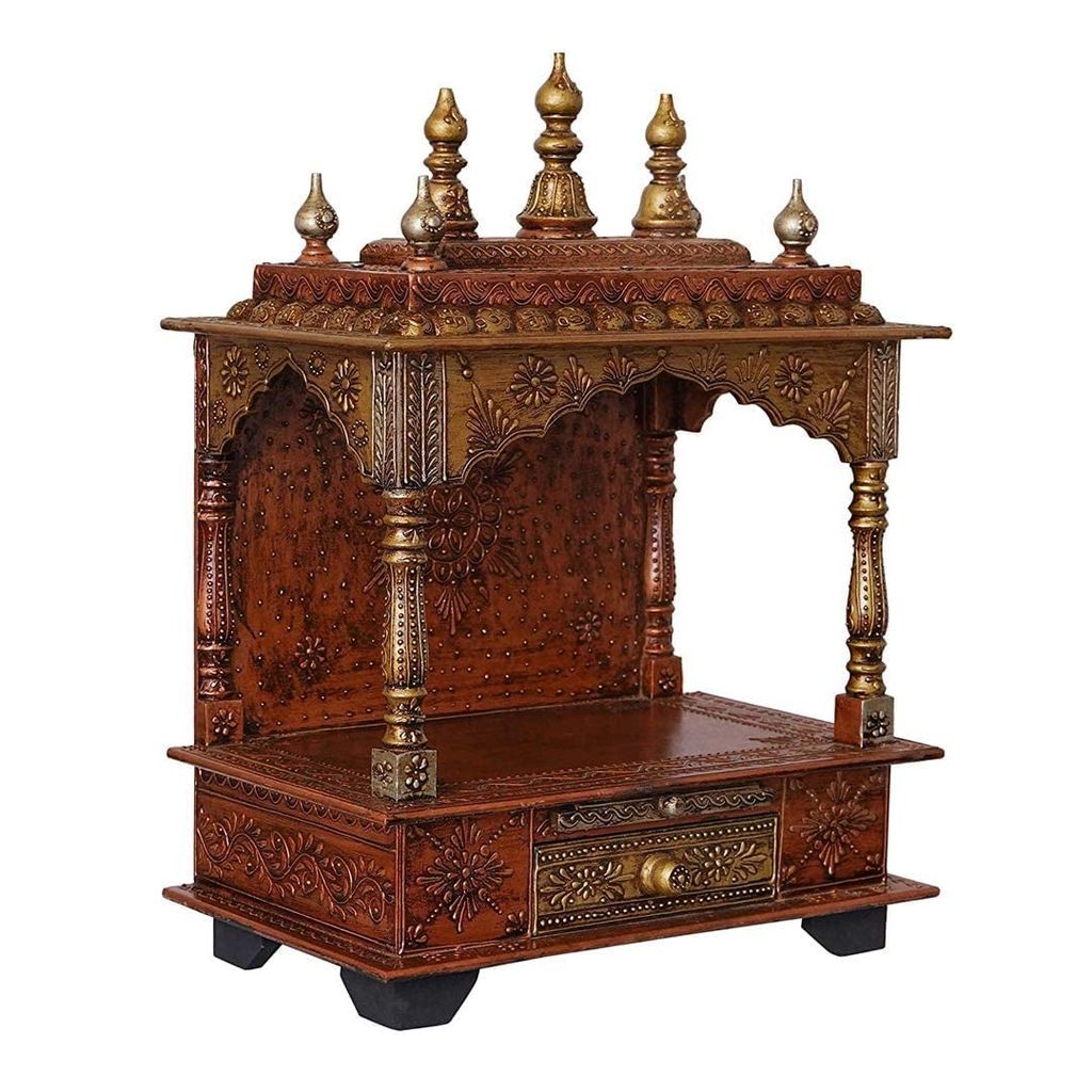 Shree Vinayak Art Wooden Temple, Wall Hanging Temple, Designer Temple, Wall Mounted Temple for Home Or Office view 2