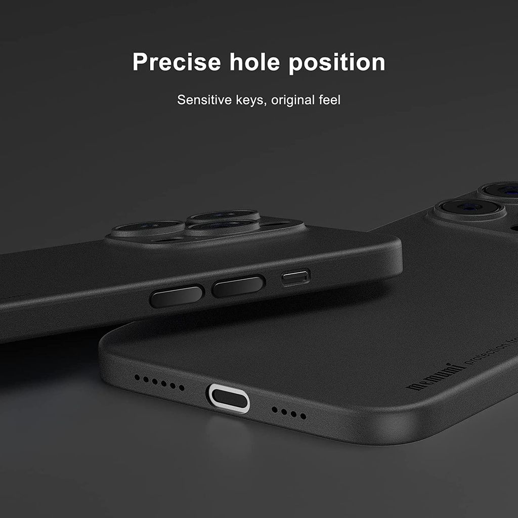 Memumi Ultra Slim 0.3mm Back Cover Case for Apple iPhone 14 Pro (6.1") - Black view 2
