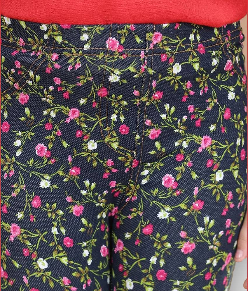 StyleStone Pack of 1 Girls Cotton Blend Leggings ( Black ) view 2