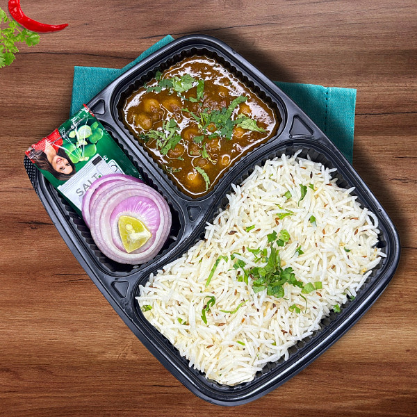 Chole masala jeera rice eco meal