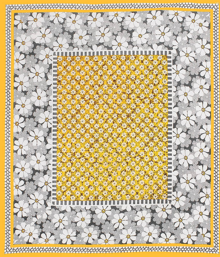Cosito Cotton 1 Double Bedsheet with 2 Pillow Covers ( Yellow ) view 2