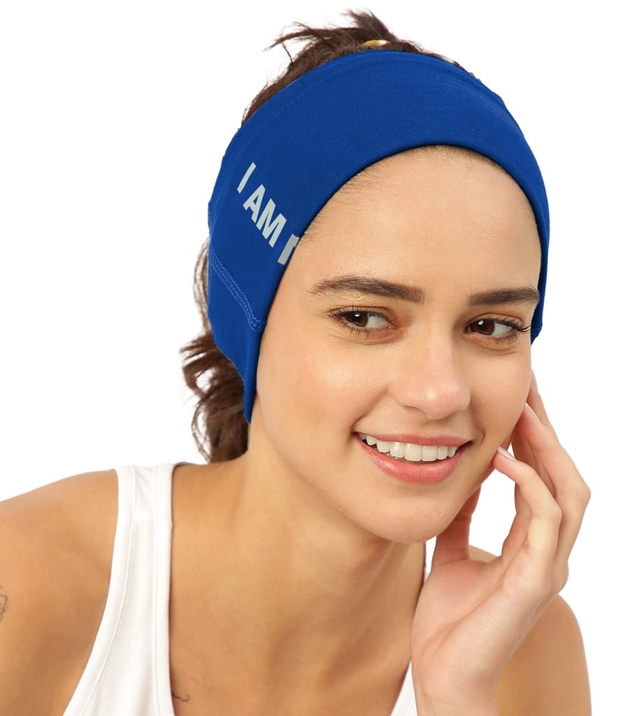 FREECULTR Unisex Bamboo Bandana, Anti Microbial Super Soft & Comfort Fit, Breathable Multipurpose Headband, Face Mask for Dust Protection and Sun - Size Printed Pack of 2-Pilot Blue, Sand view 2
