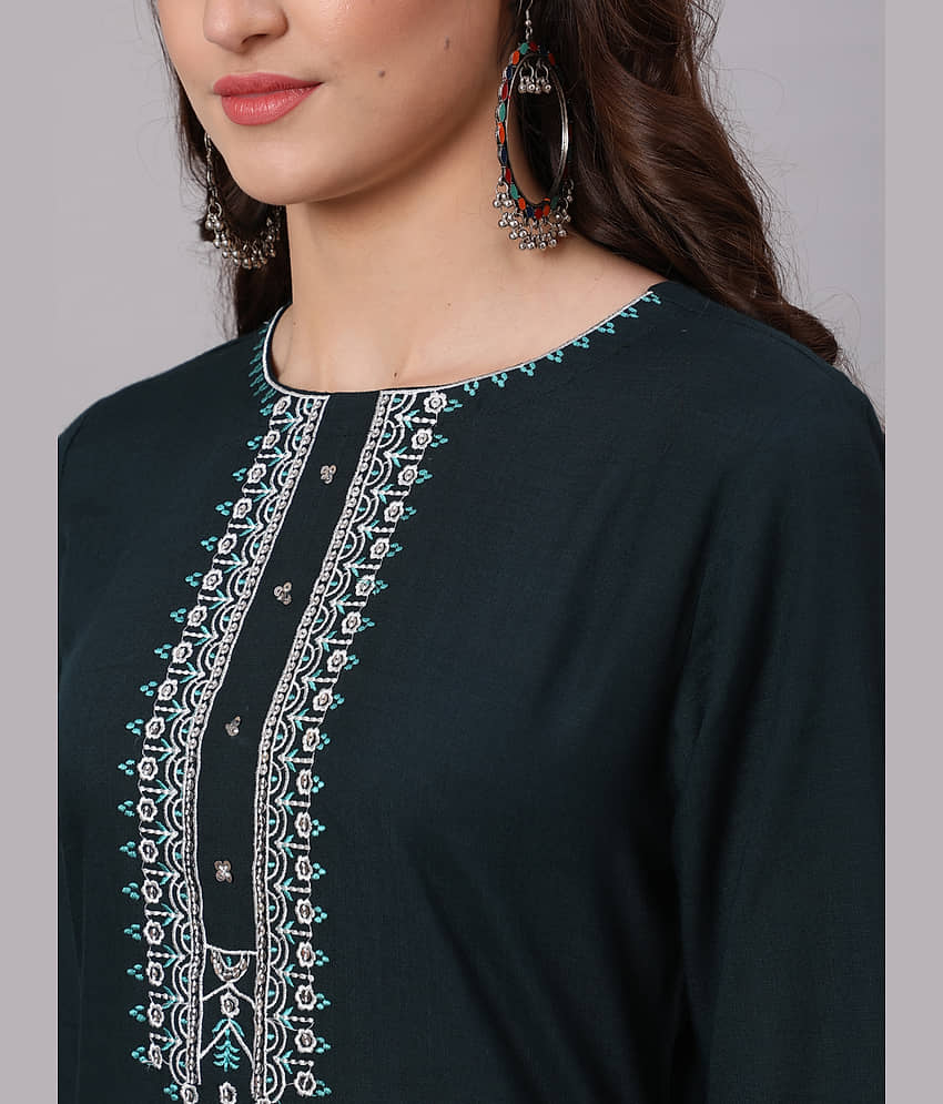 Antaran - Blue Straight Rayon Women's Stitched Salwar Suit ( Pack of 1 ) view 2
