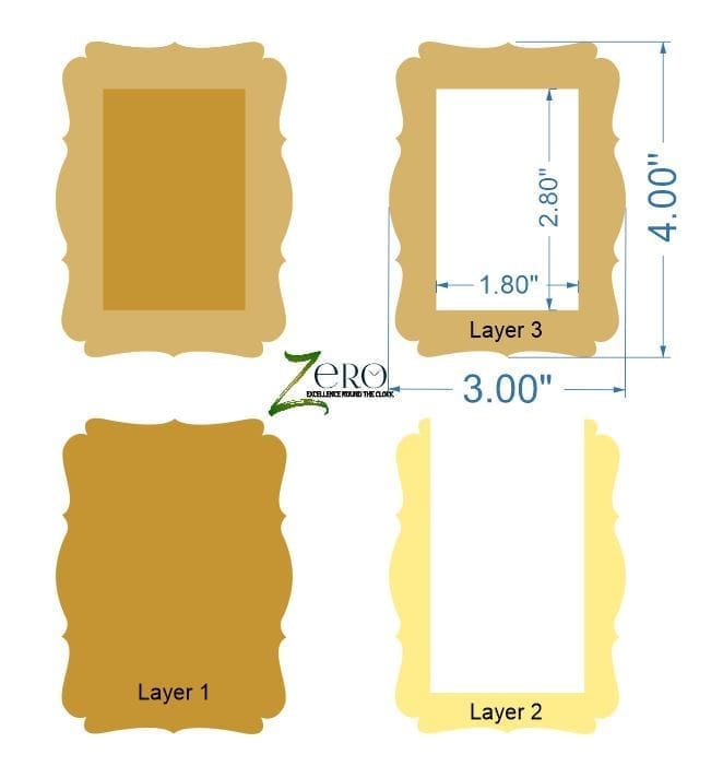 Brand Zero MDF Photo Frame Design 4 - 3 Inches By 4 Inches view 2