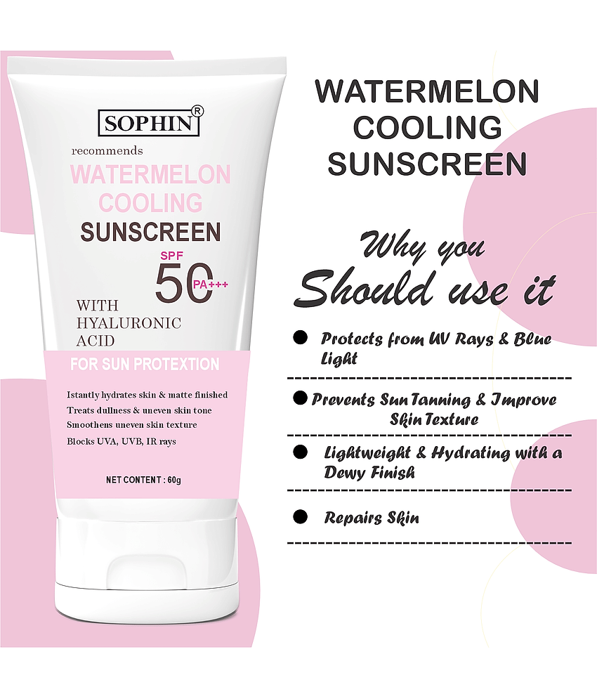 SOPHIN SPF 50 Sunscreen Cream For All Skin Type ( Pack of 1 ) view 2