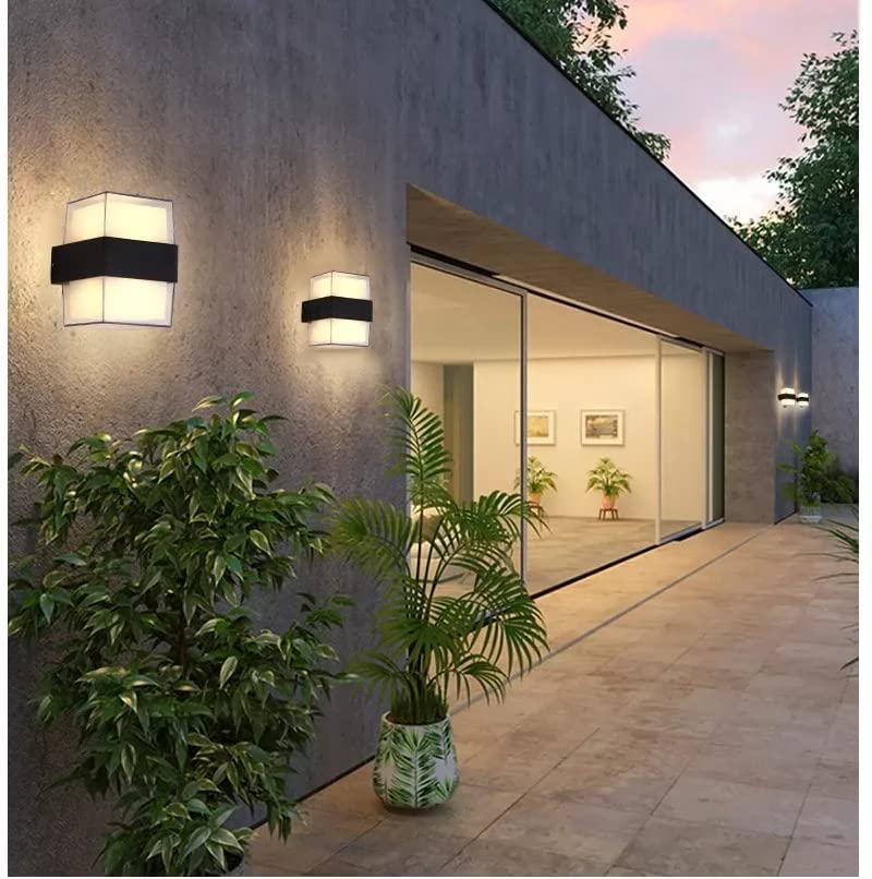 DAYBETTER� 2W IP65 Waterproof Outdoor Wall Lights,Up and Down LED Porch Lights, Outdoor Wall Lamp Suitable for Garden & Patio Lights,Elevationl Light(Warm White)-Pack of 1 view 2