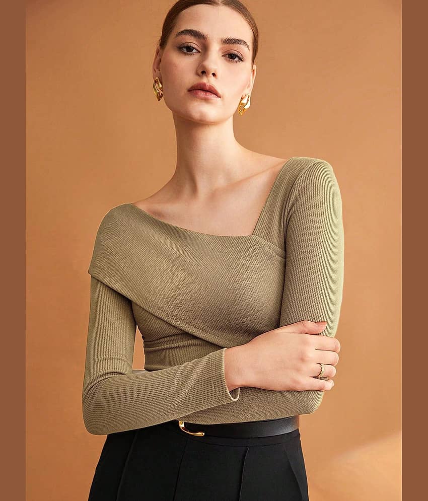 kotty Women's Viscose Regular Top ( Brown ) view 2