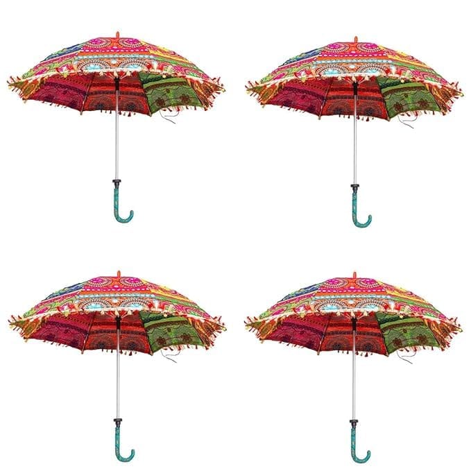 Rajasthani Print Umbrella Set Of 13 Umbrellas For Wedding, Celebration and Home Decor. view 2