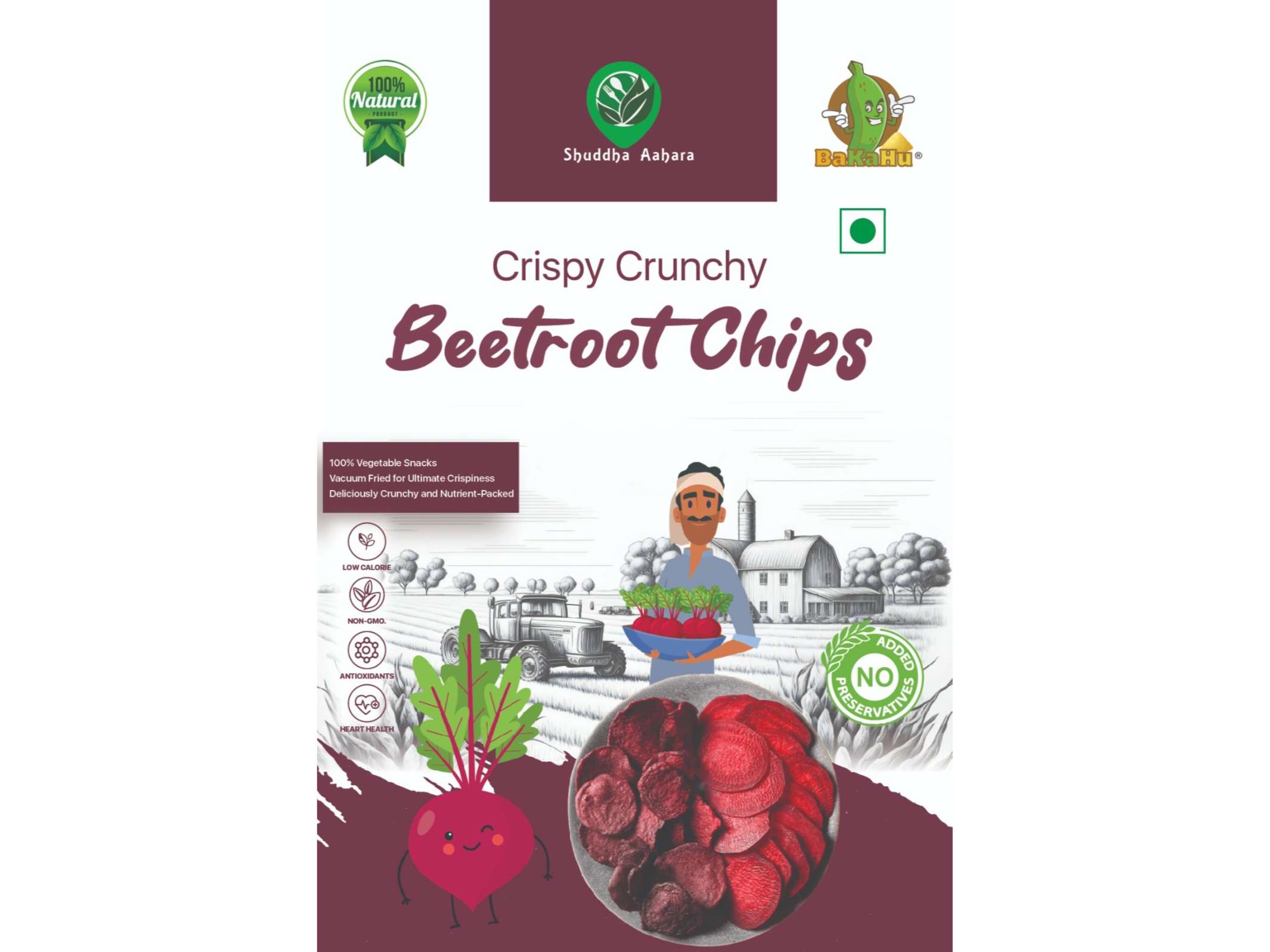 Crispy and Crunchy Beetroot Chips 40g