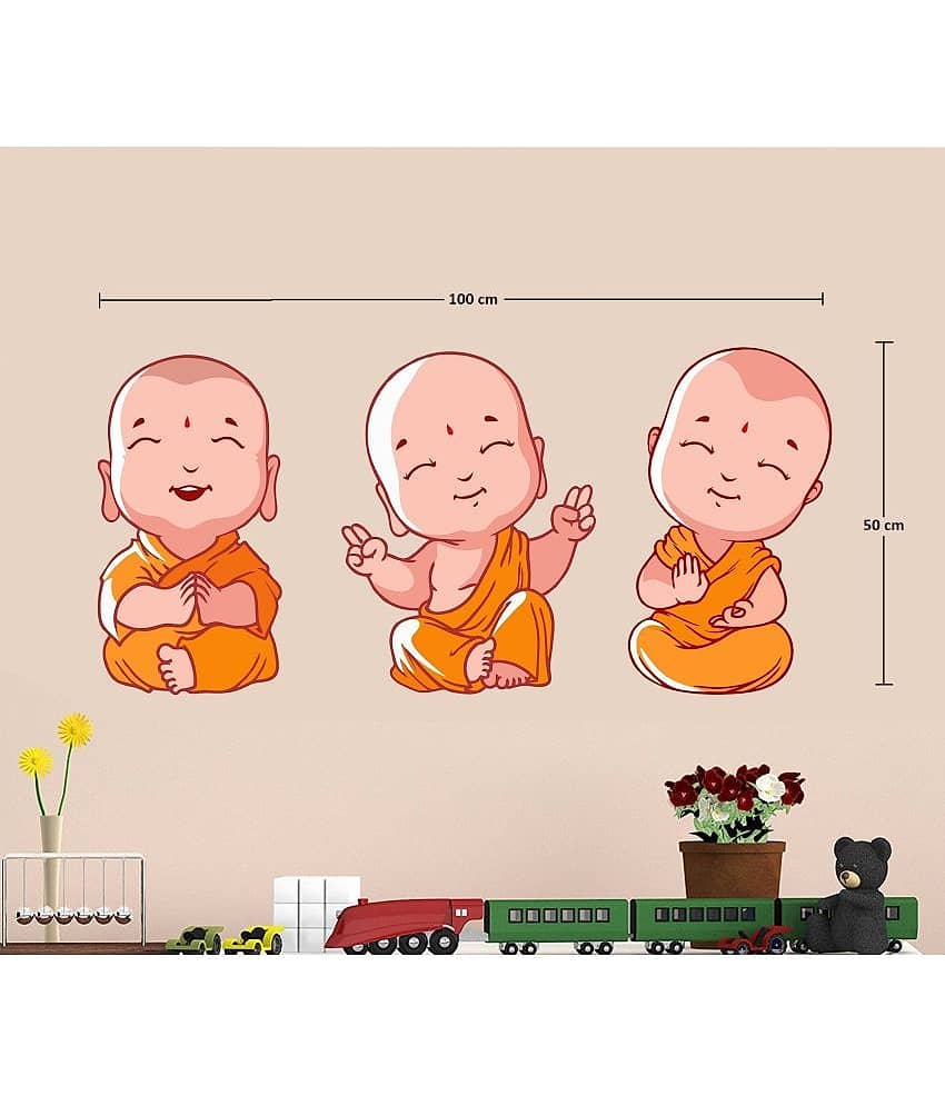 Asmi Collection Cute Baby Buddha Wall Sticker ( 50 x 100 cms ) view 2