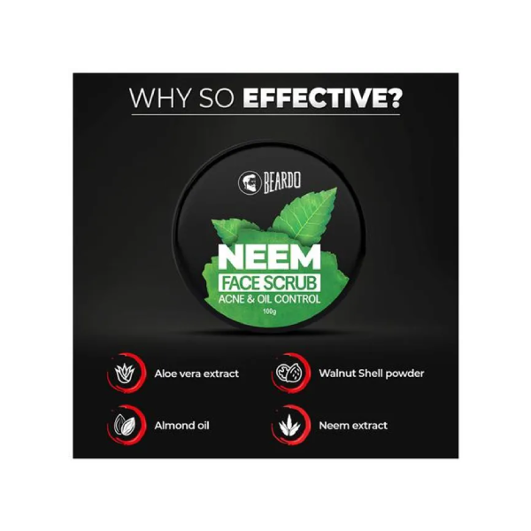 Beardo Neem Face Scrub 100 Gms view 2