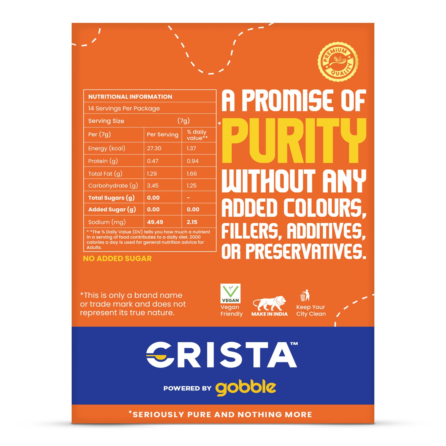 CRISTA Jain Punjabi Chole Masala, 100 gm view 2