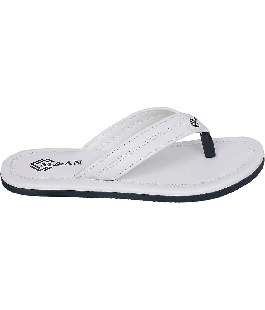 MAAN White Men's Thong Flip Flop view 2