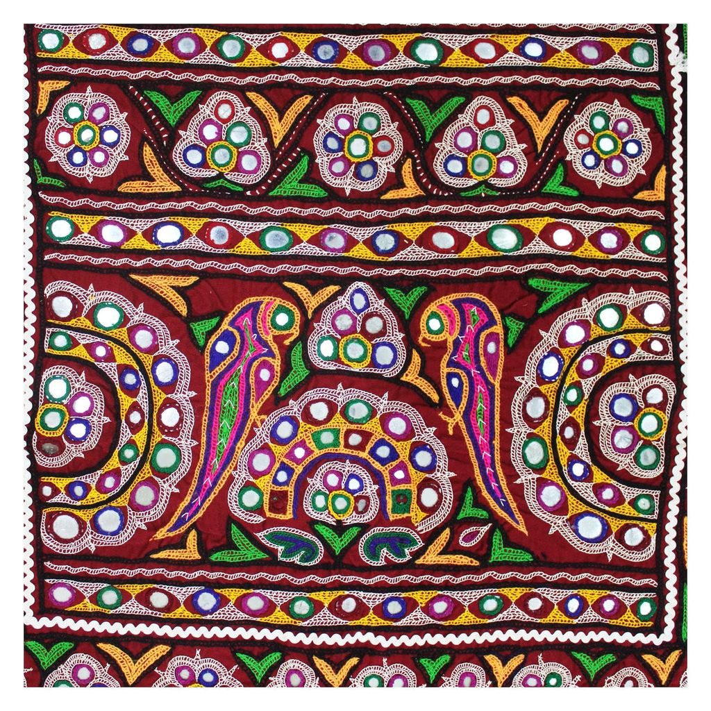 Garvi Gurjari (A Gujarat Govt Enterprise Multicolor Hand Embroidered Wall Hanging With Mirror Work(GGCEWH33) view 2