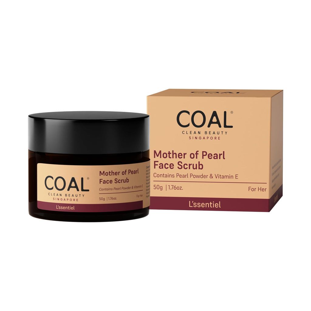 COAL Clean Beauty Mother of Pearl Face Scrub with Pearl Powder & Vitamin E | Exfoliates, Removes Dead Skin & Renews| Women | All Skin Types | 50g view 2