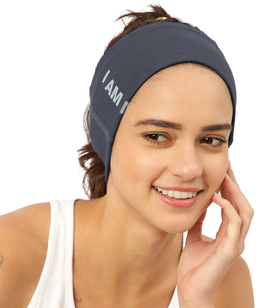 FREECULTR Unisex Bamboo Bandana, Anti Microbial Super Soft & Comfort Fit, Breathable Multipurpose Headband, Face Mask for Dust Protection and Sun - Size Printed Pack of 3-Charcol, Peach, White view 2