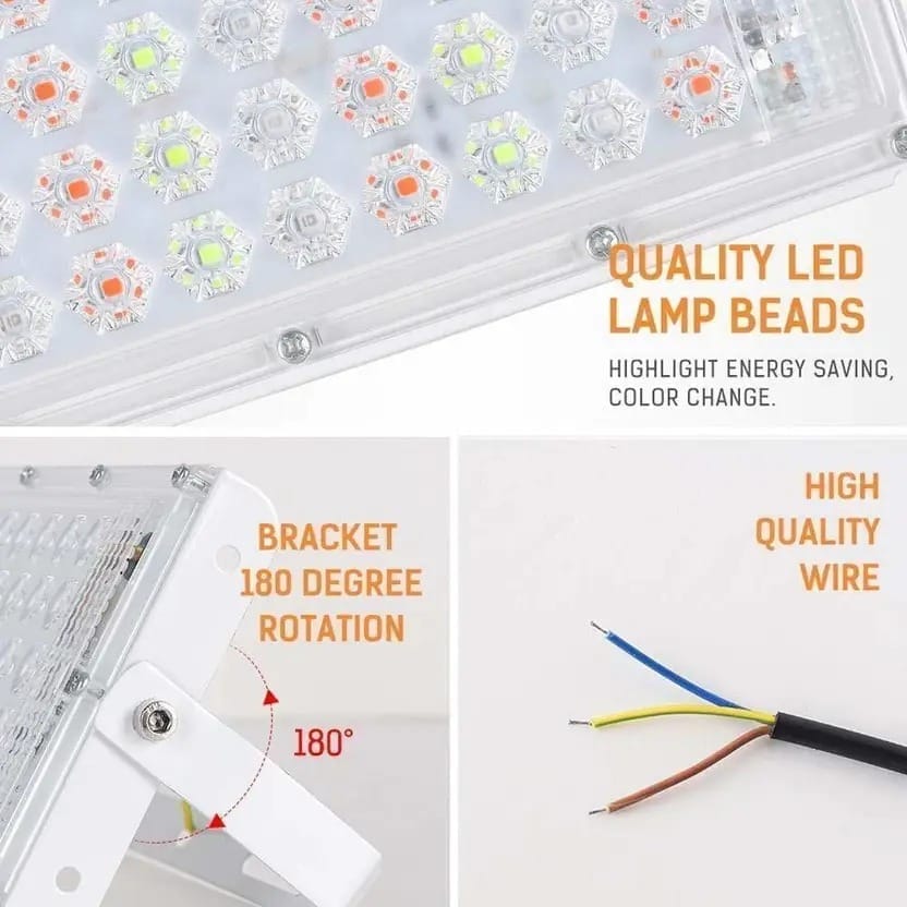 SPARKWORLD Flood Light/Outdoor Lamp AC Brick Light with Remote - (Pack of 10) Flood Light Outdoor Lamp (Multicolor) | Colour: Multicolor (Pack of 10) view 2