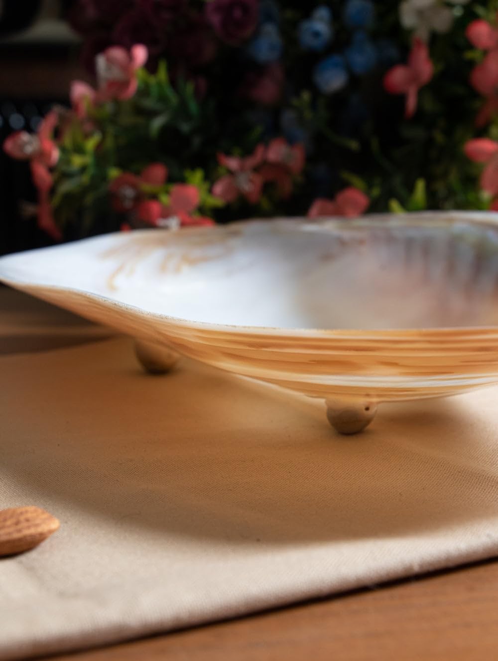 Handmade Sea Shell Serving Platter Tray, Mother of Pearls Serving Platters, Decorative Sea Shell Tray, Size- 9.5X6 Inch (2 pcs) view 2