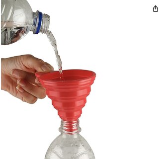 Multicolor Silicone Funnel - Kitchen Liquid Powder Transfer Tool (Pack of 1) view 2