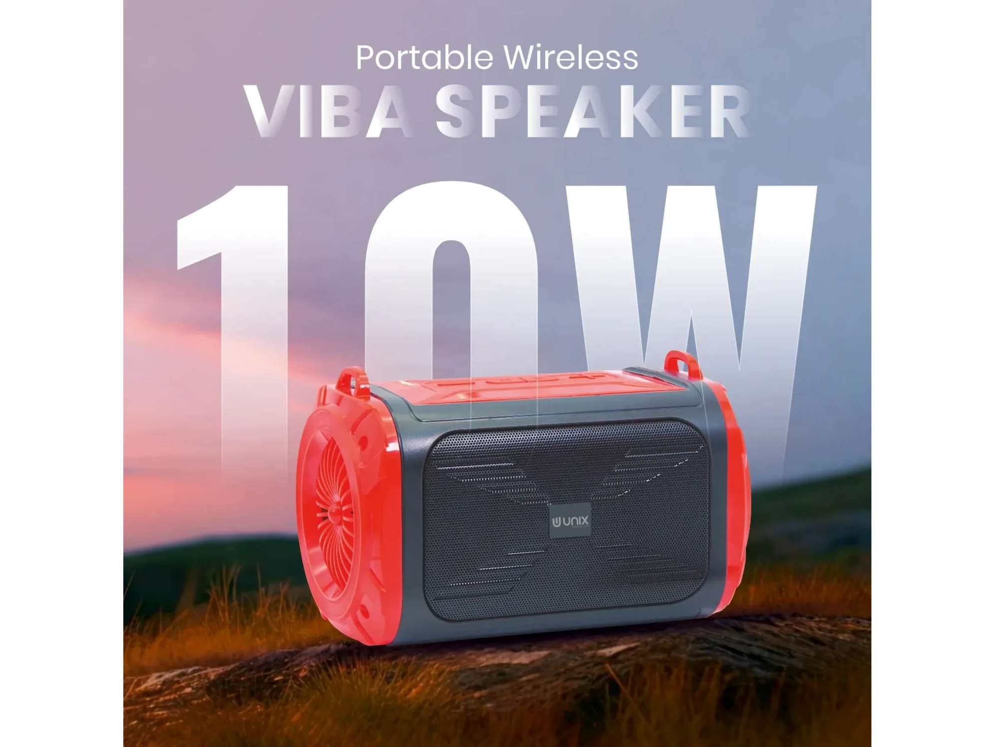 Unix Viba Blast 10W Wireless Bluetooth Speaker - Blue view 2