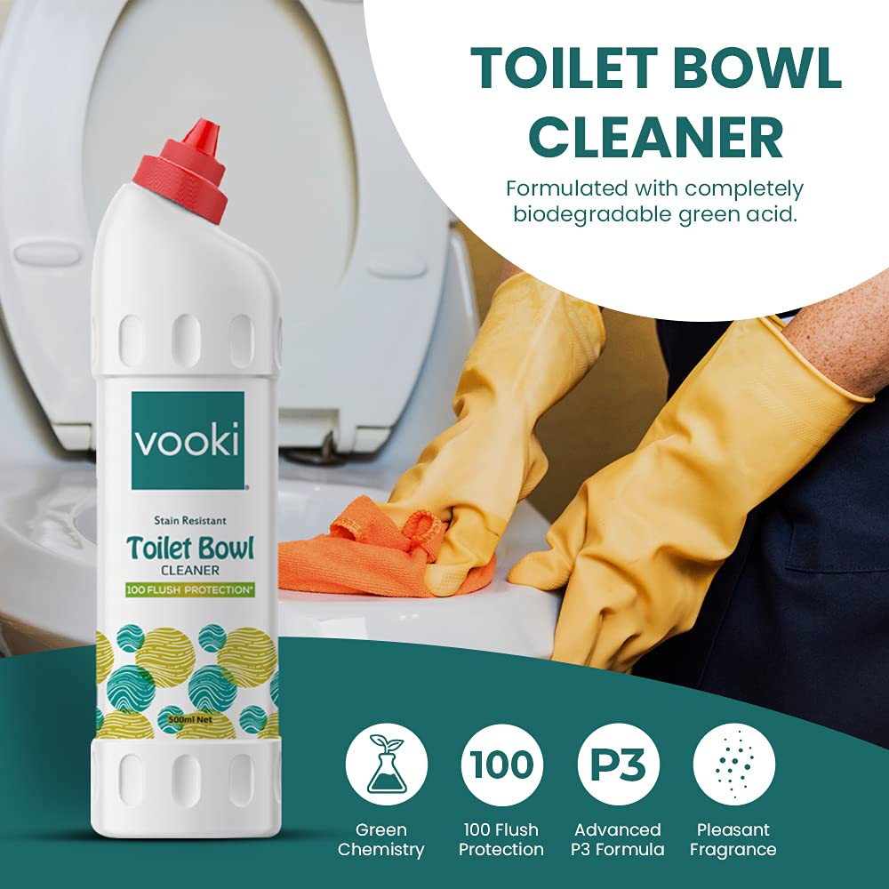 Vooki Ecofriendly Hard Stains Removal Spray, Floor & Surface Cleaner, Toilet Bowl Cleaner (500ml Each) (Hard stain, Toilet bowl & Floor Cleaner)… view 2