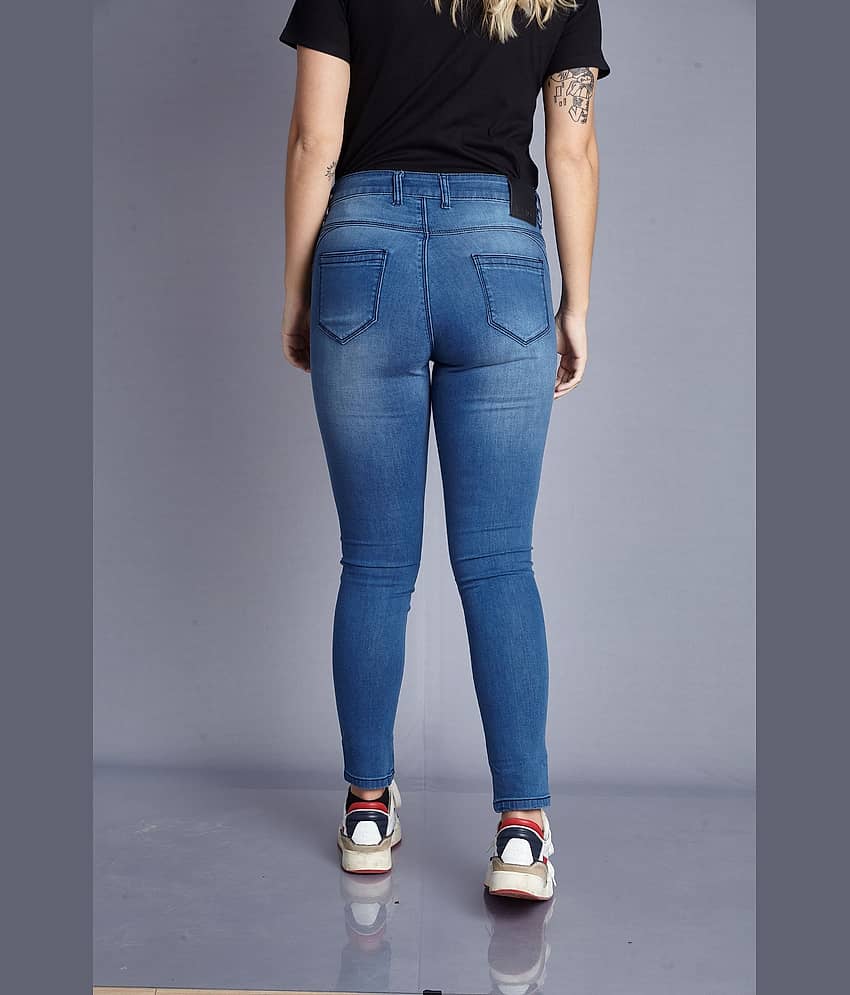 Notamm - Blue Denim Skinny Fit Women's Jeans ( Pack of 1 ) view 2