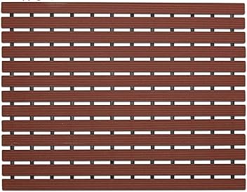 Sunny Premium Shower Mat Anti Slip, Striped Anti Skid Bath, Stand up mat for Bath, Shower, Kitchen, Anti Bactirial, Machine Washable(Chocolate, 1.5ft x 2ft)