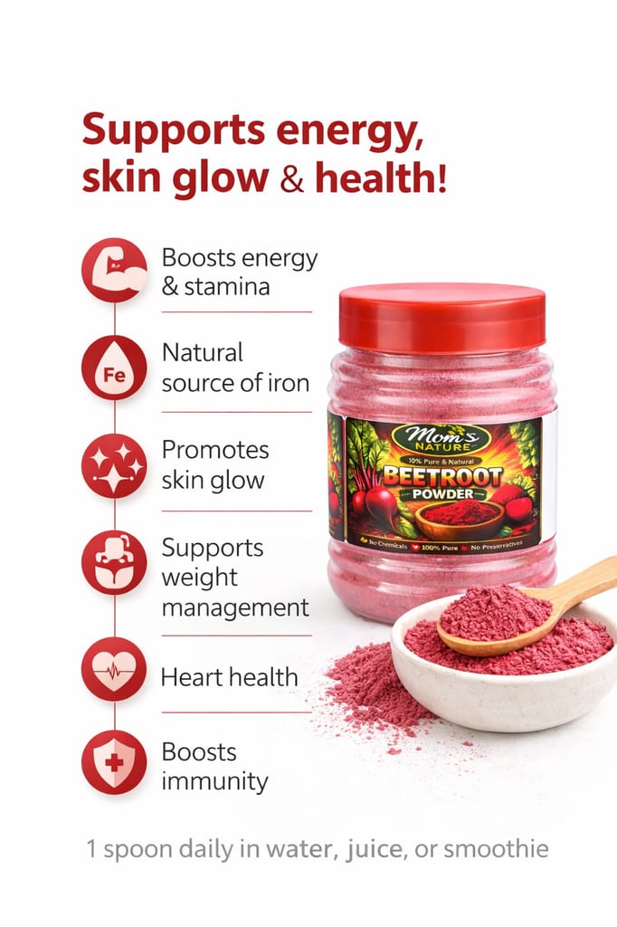 Mom’s Nature Beetroot Powder 100% Pure & Natural (Dehydrated)” view 2