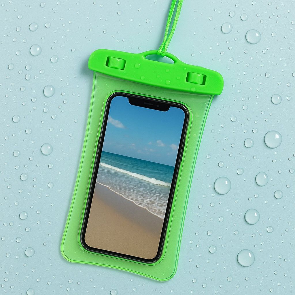 Waterproof Mobile Phone Cover Pouch for All Mobiles, Touch Sensitive, Universal Size, for Rain Protection Cellphone Dry Bag Compatible for All Smartphones up to 7 inches (White) view 2