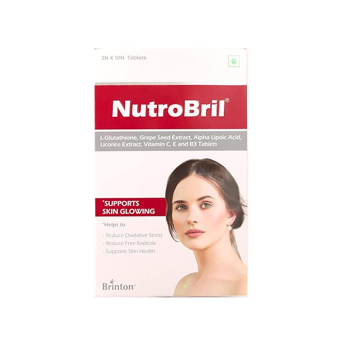 Brinton Nutrobril Tablet with Vitamin CEB3 & Grape Seed Extract Alpha Lipoic Acid Boost Energy Level & Healthy Blood Sugar30 tablets