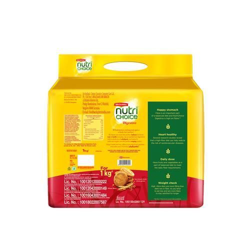 Britannia Nutri Choice Hi-Fibre Digestive Biscuits, 1 Kg view 2