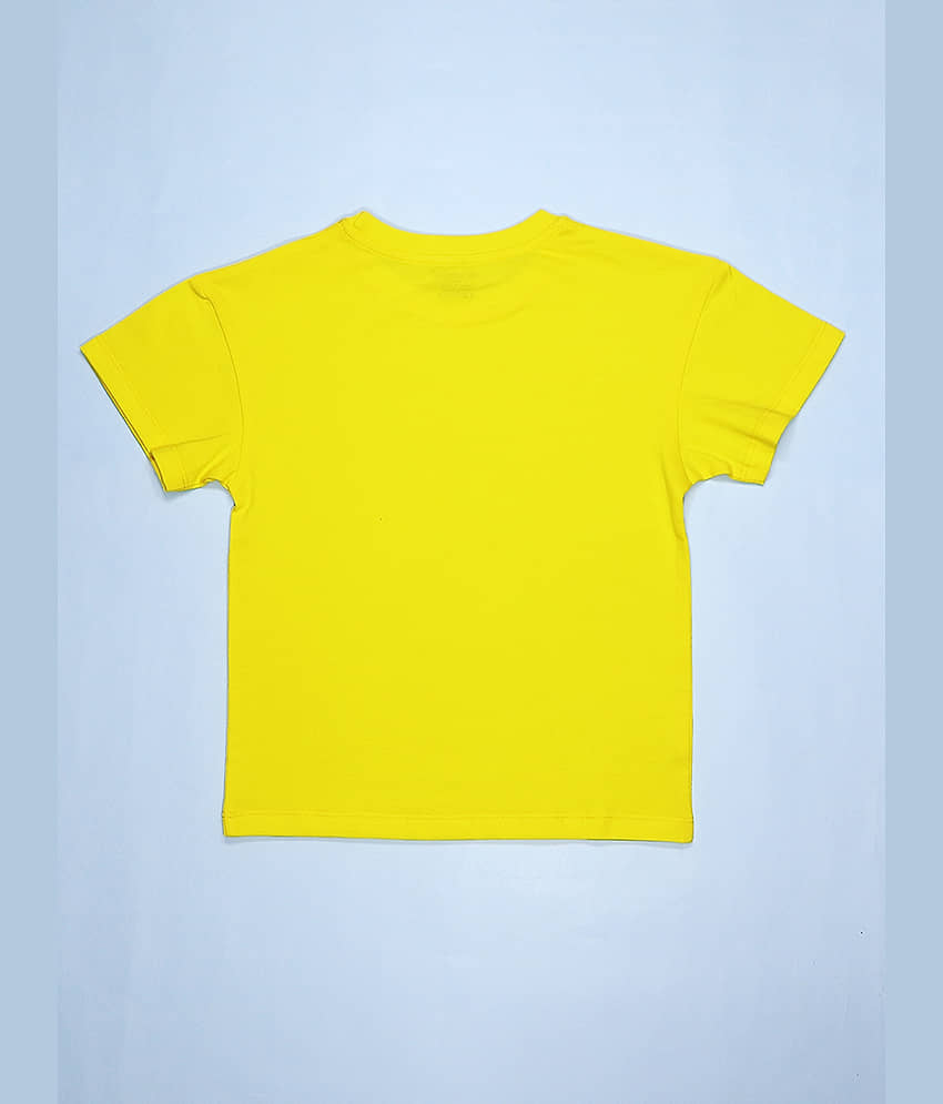 Be Awara Pack of 1 Boys Cotton T-Shirt & Shorts Set ( Yellow ) view 2