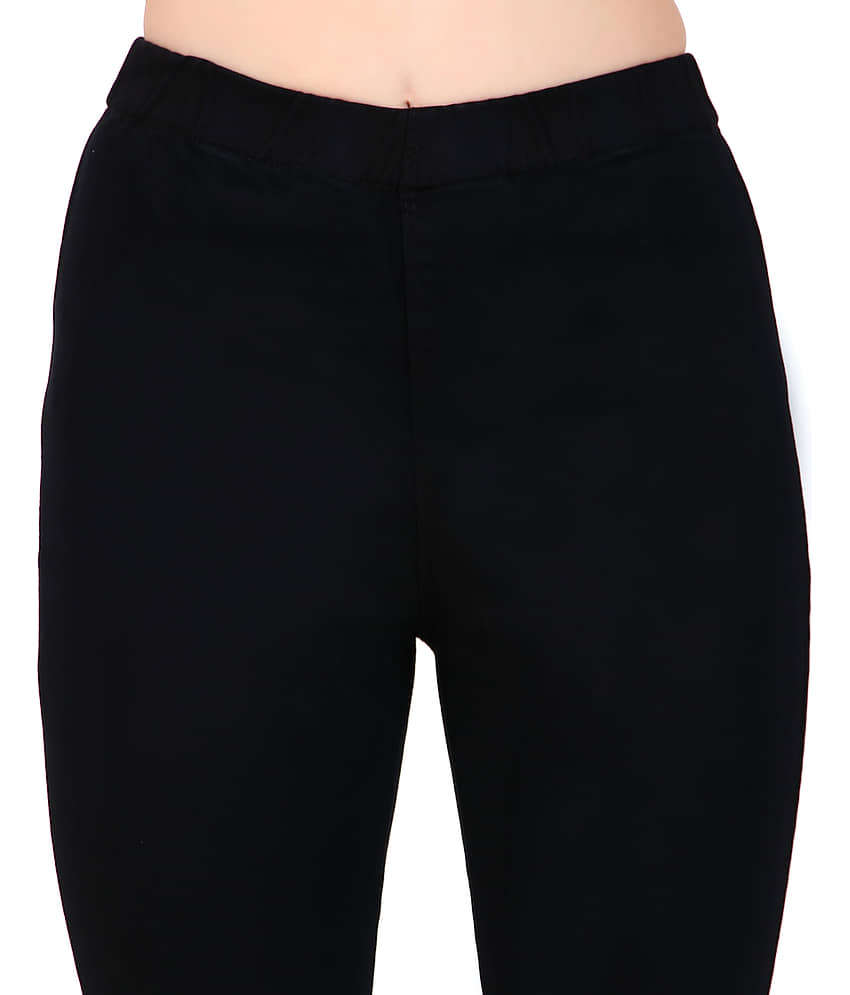 EVYAVAN ENTERPRISE - Denim Regular Fit Black Women's Jeggings ( Pack of 1 ) view 2