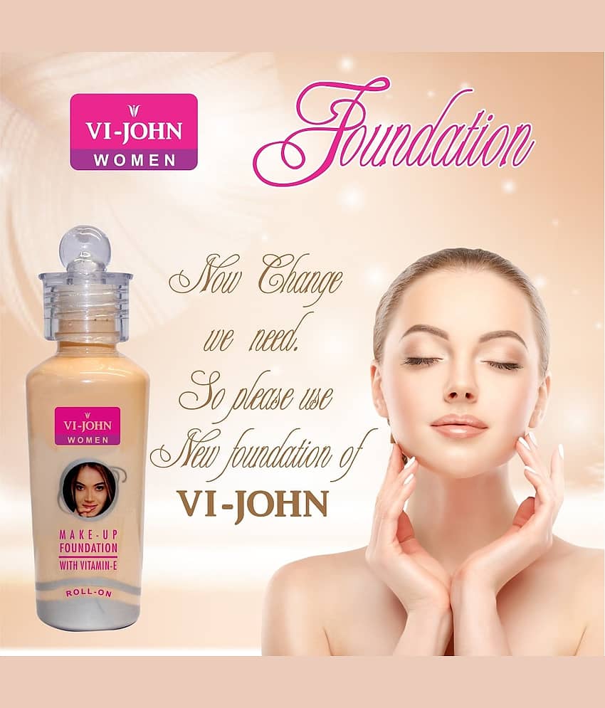 VI-JOHN Roll On Foundation 60GM PACK OF 6 Foundation (PEPPY RED, 60 g) view 2