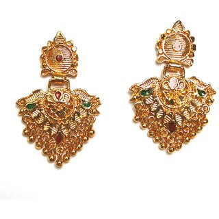 S L GOLD 1 Gram Micro Plated Enamel Earring view 2