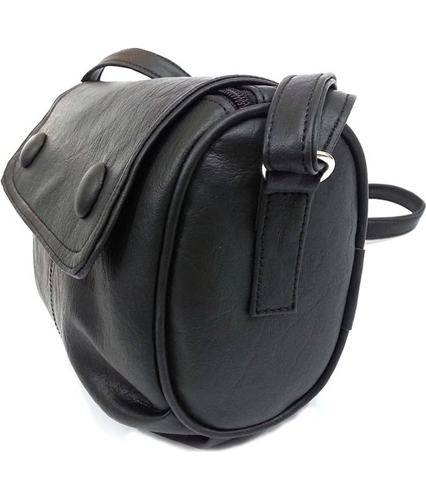 Leather Land Sling Bag Faux Leather Set of 1 ( Black ) view 2