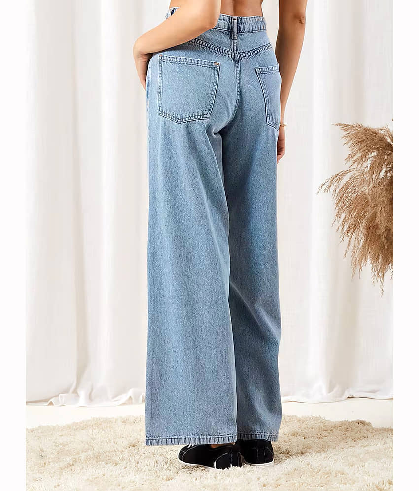 Addyvero Women's Baggy High-Rise Jeans ( Dark Blue ) view 2