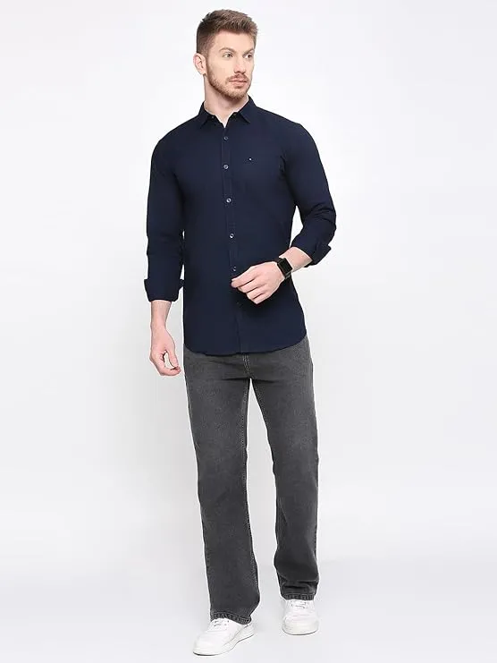 Grandstitch Men Regular Fit Solid Spread Collar Casual Shirt view 2