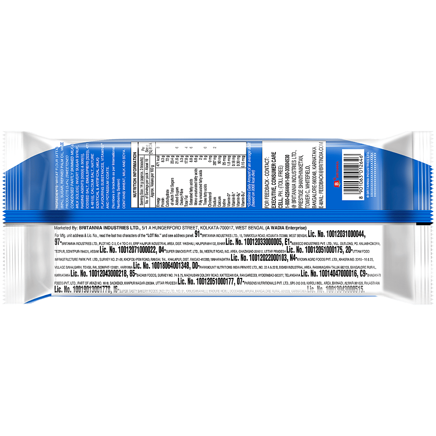 Britannia Milk Bikis Milk Biscuits, 264 G view 2