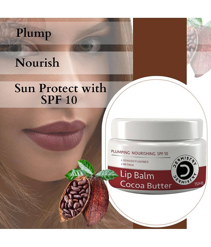 Dermistry Plumping Nourishing SPF10 Tint Cocoa Butter Lip Care Balm for Dry Dark Damaged Chapped Lips Coconut Oil Repair Lightening Brightening Glowing Shiner Lips Men Women Use Combo Lips@tick Gloss Set Exfoliators Serum Cheek Tint Oil Glossy Mask view 2