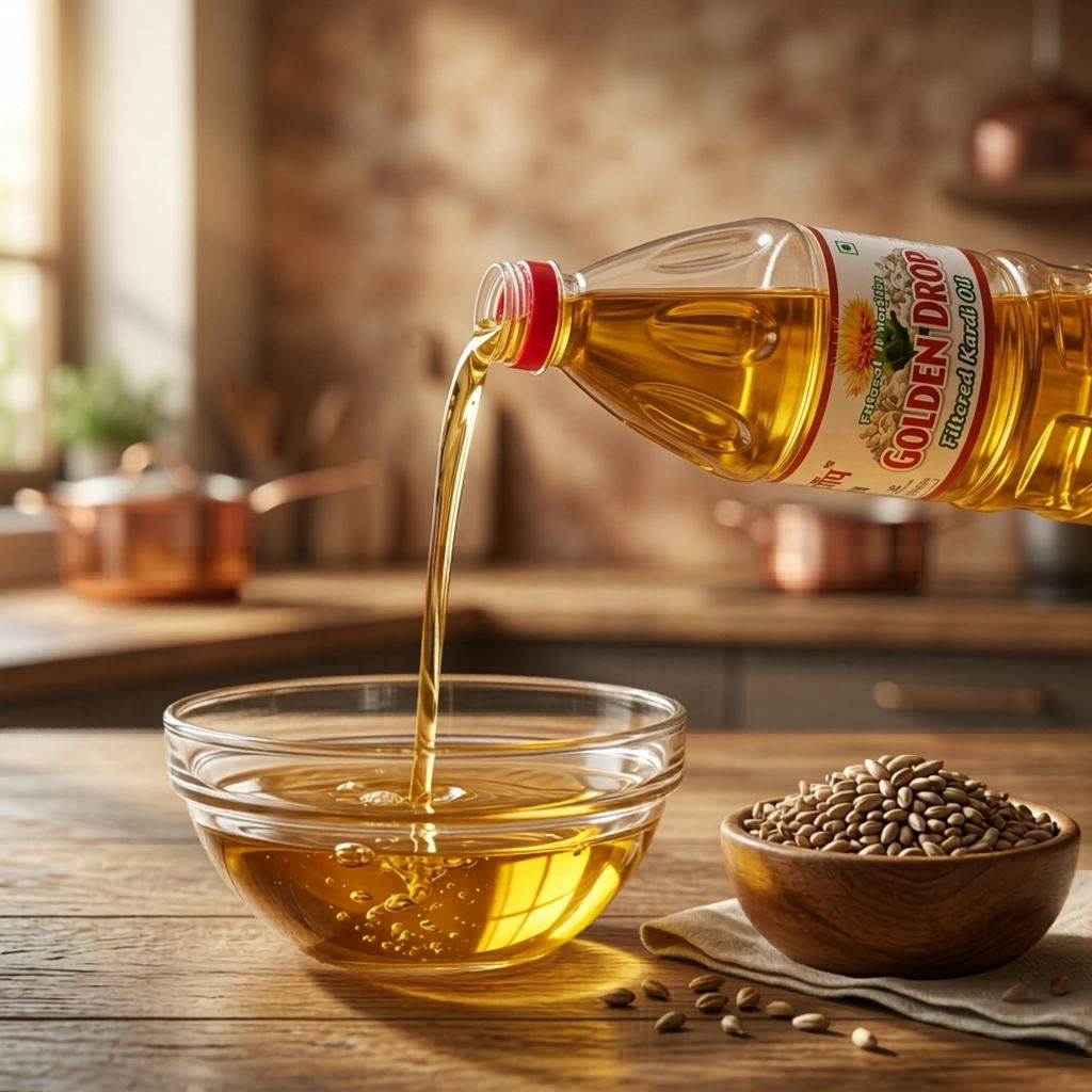 Golden Drop Filtered Kardi Oil - 1 Litre view 2
