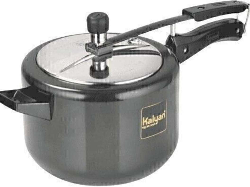 Kalyan Classic Induction Base Hard Anodised Pressure cooker (Innerlid, Gold) - 5 Litre