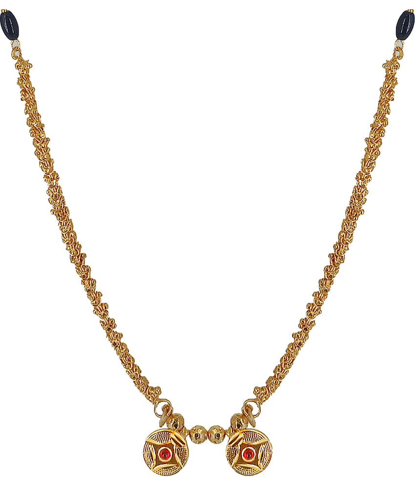 SHANKH-KRIVA - Golden Mangalsutra ( Pack of 1 ) view 2