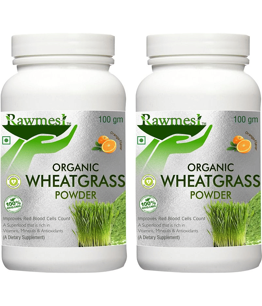 rawmest Wheatgrass powder improves Red blood cells 200 gm Multivitamins Powder