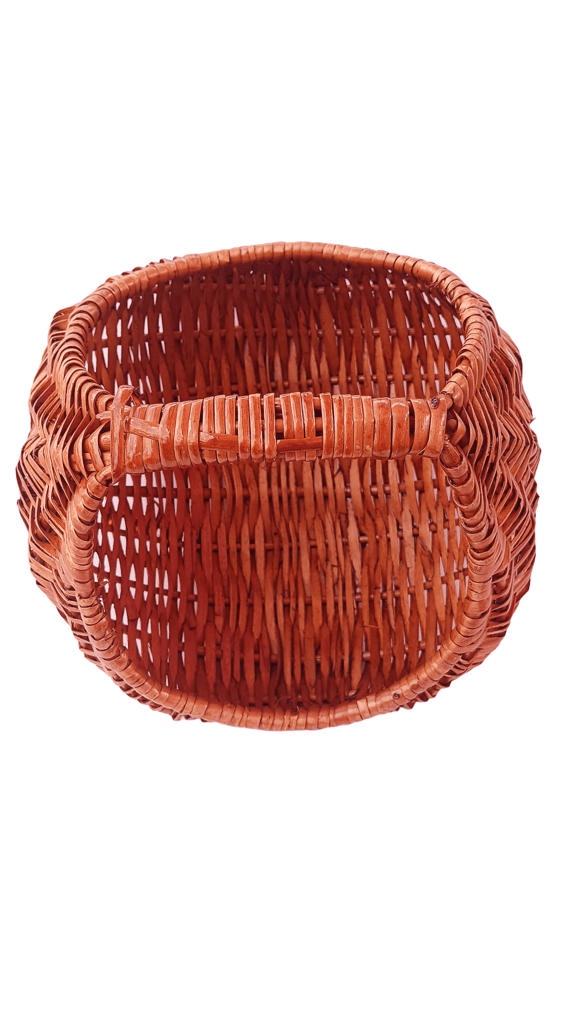 Wicker Picnic Basket with Lid and Handle view 2