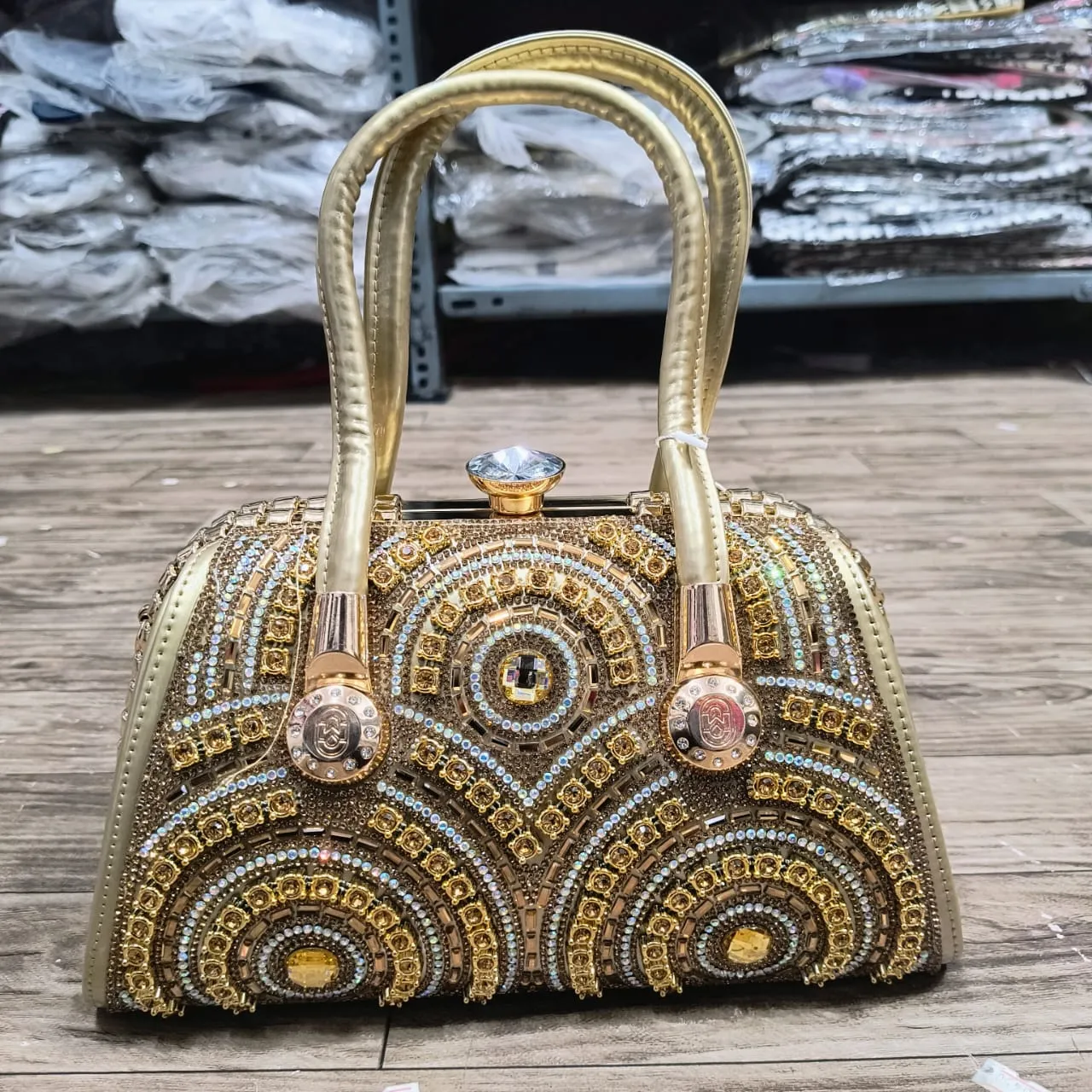 Royal Diamond Lock Evening Handbag