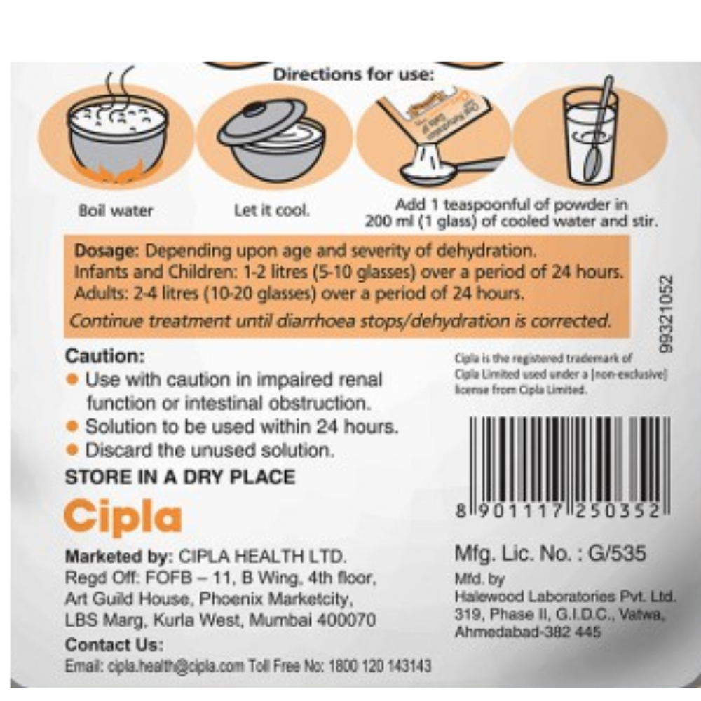 ORS Powder (Cipla) 21 Gms view 2