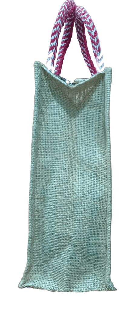 Jute Bag with Elephant Print* Green view 2