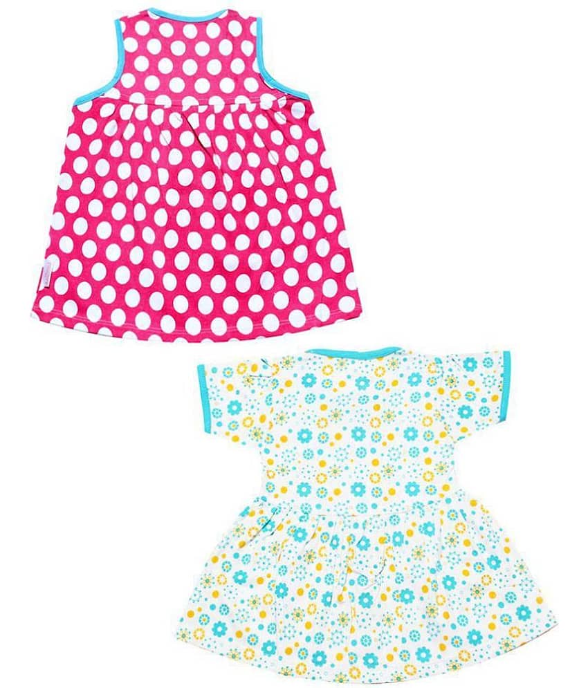 Babeezworld Baby Girls 100% Cotton Frocks ( Multi ) view 2